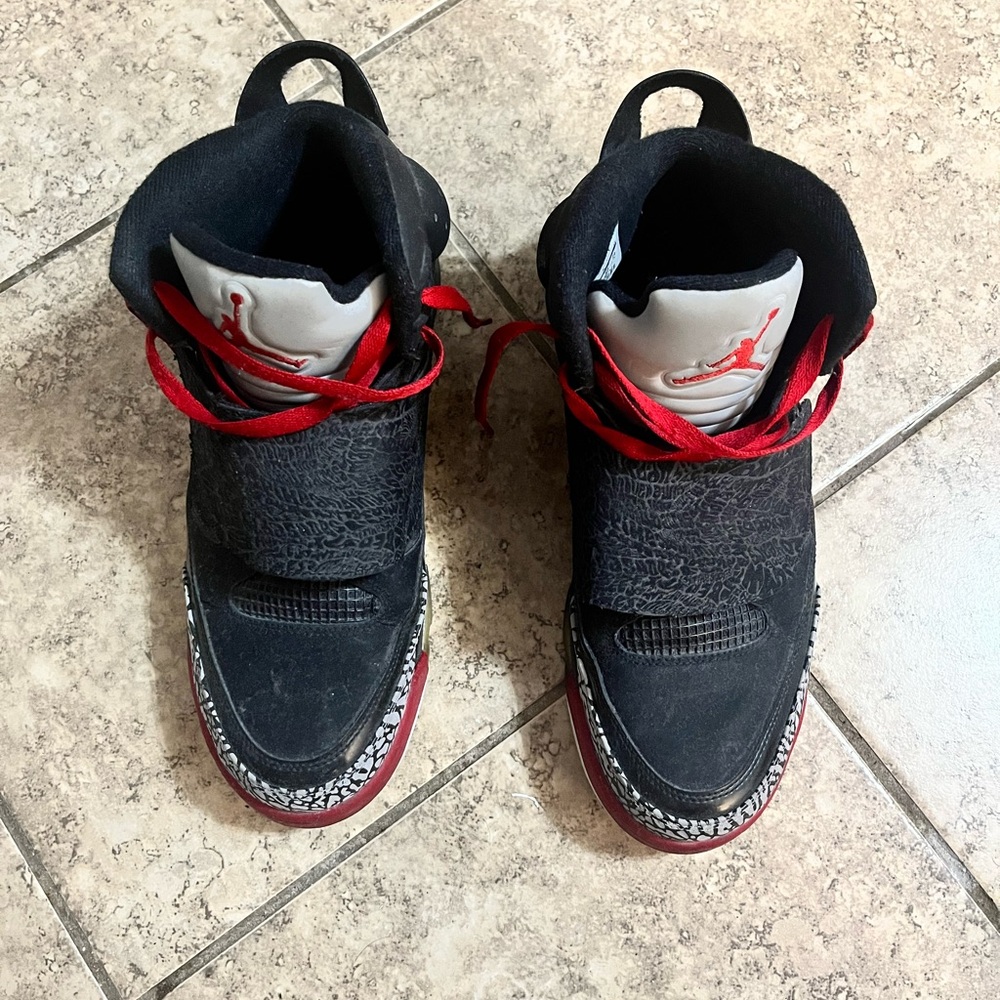 Black and Red High-Top Sneakers